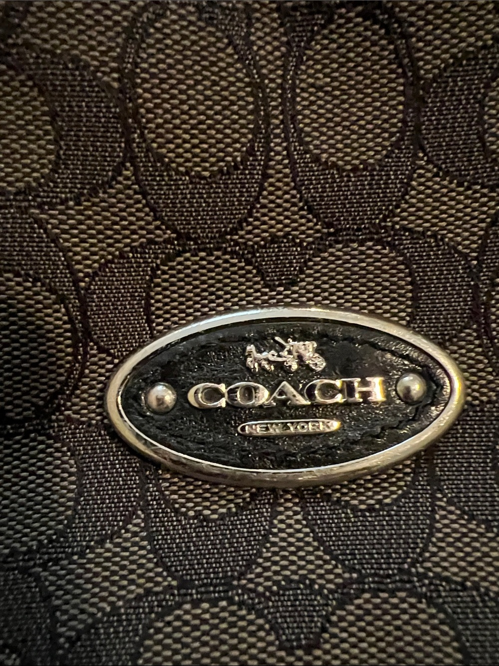 Coach Brown and Black Signature Shoulder Bag - Picture 2 of 16